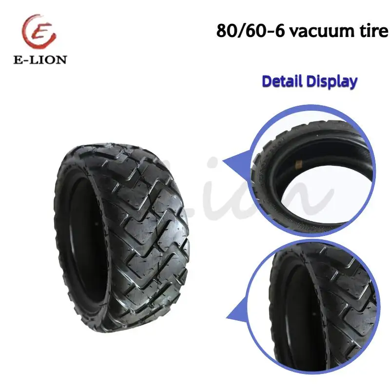 

10-дюймовая бескамерная шина 80/60-6, подходящая для аксессуаров для электрических скутеров X700 X750 FLJ C11 T11