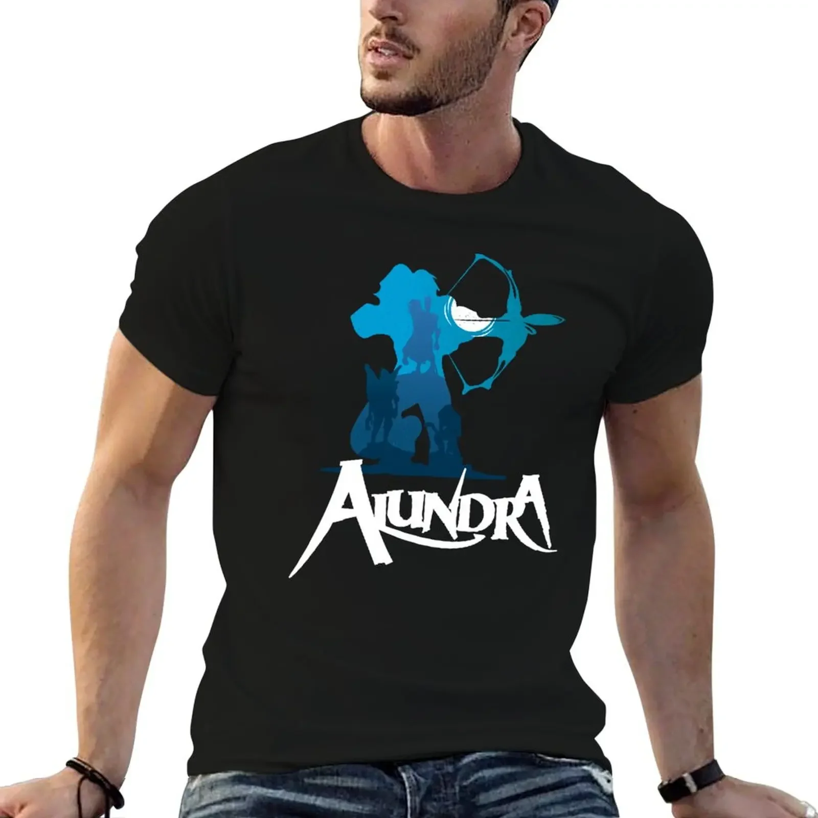 

Alundra T-Shirt anime graphic tee shirt baggy shirts blacks mens t shirts