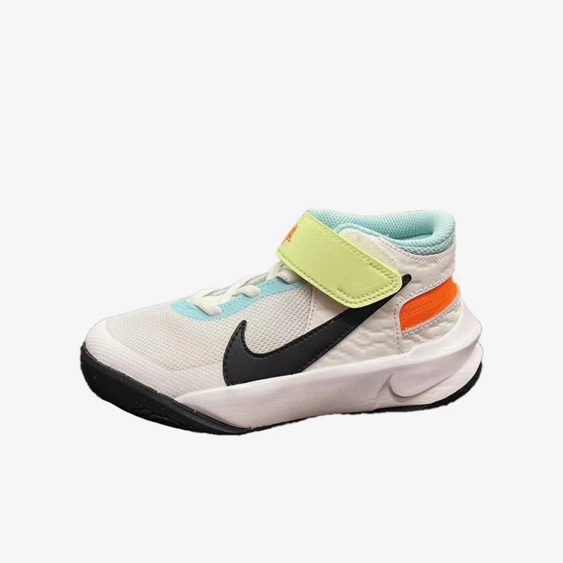 

Nike genuine spring children's shock-absorbing Velcro mid top wear-resistant basketball shoes HJ3497-101