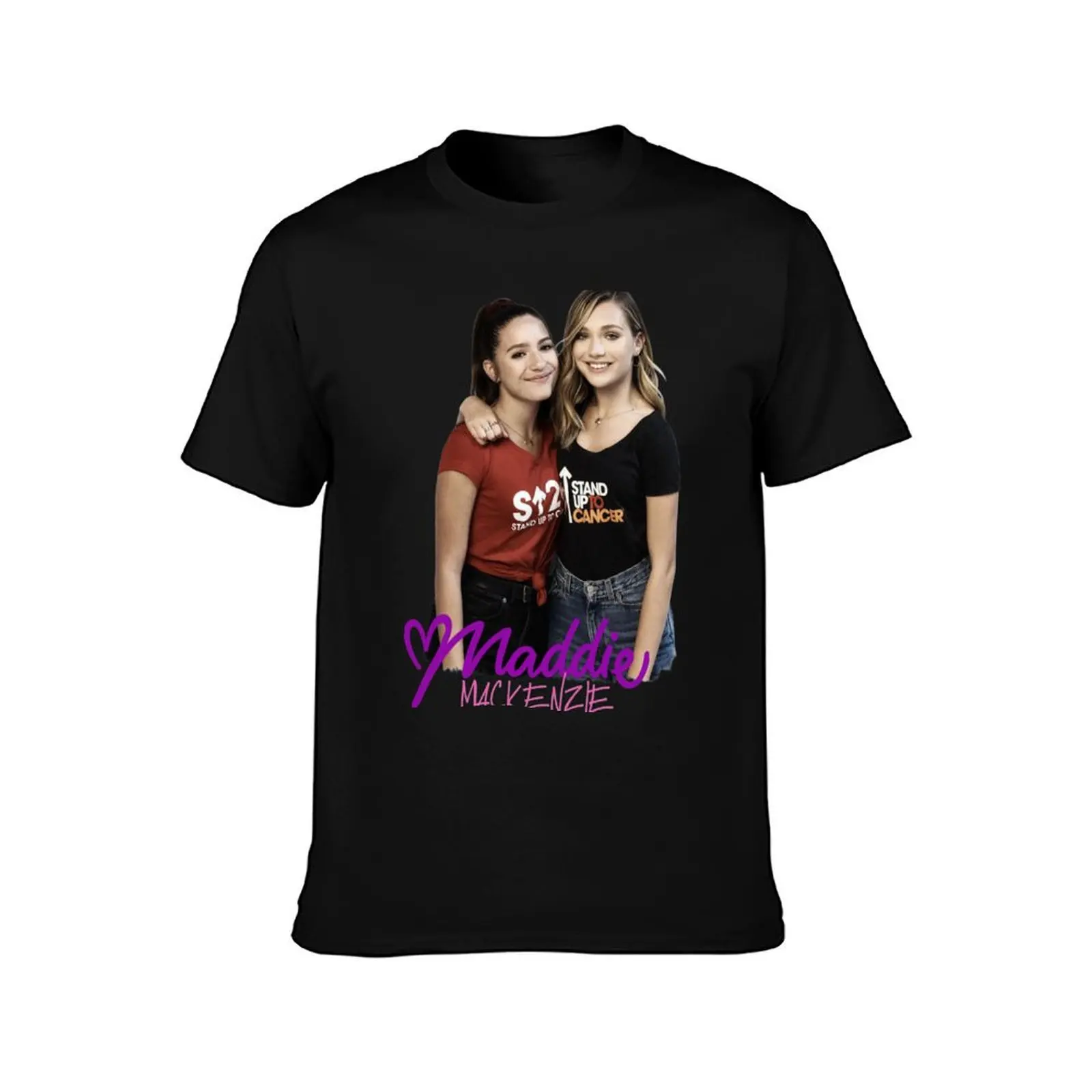 Maddie & Mackenzie Ziegler T-Shirt Basic All Season Solid T-Shirt