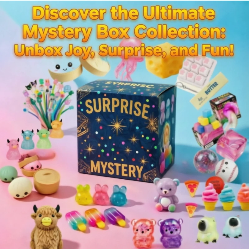 

Ultimate Mystery Surprise Box Assorted Squishy Toys, Perfect Anti-stress Gift for Birthday, Christmas & Party Favors