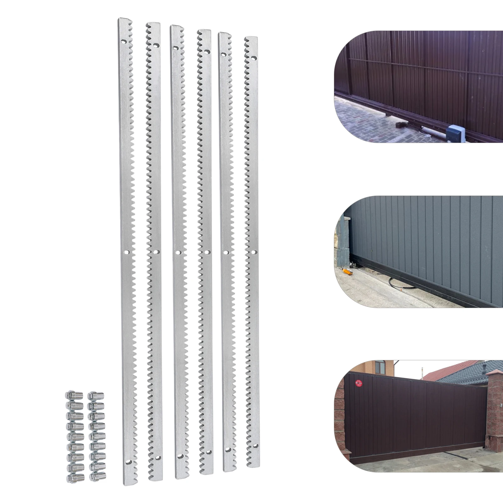 

Комплект из 6 направляющих для раздвижных дверей, 6*1 м, толщина 0,47 дюйма, с предварительно просверленными отверстиями, совместимые с большинством приводов для раздвижных ворот