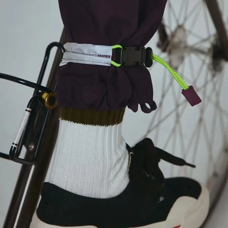 1 Pair Reflective Ankle Straps Cycling Leg Bands for Night Riding Safety Anti-Snag Bike Pant Clips Tie Leg Rope