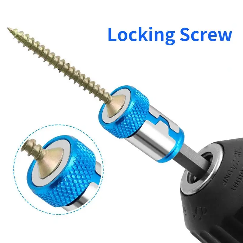 3PCS Magnetic Bit Holder Alloy Electric Magnetic Ring Screwdriver Bit Head Holder Anti Corrosion Magnetizer for Bit view 3