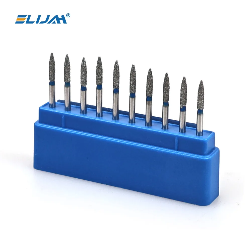 10pcs/Box Dental Diamond Burs FG Drills for High Speed Handpiece Polishing Whitening Diamond Abrade Denspay Dental Grinding Tool