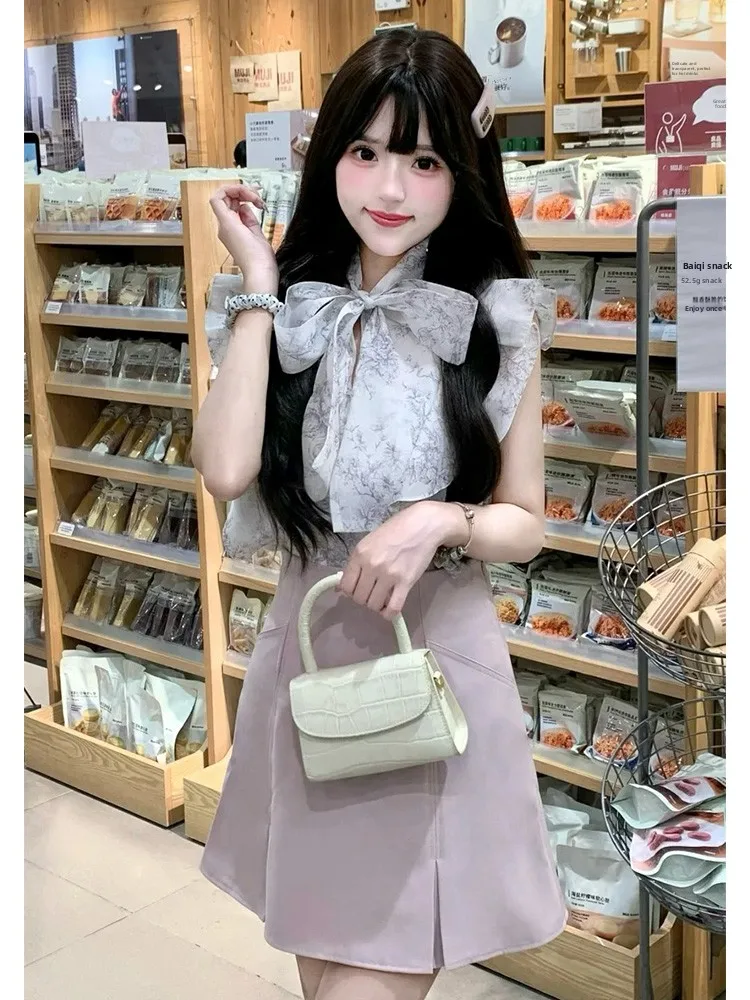 

High Waist Short Skirt Pants Pure Color Versatile Bodycon Fish Tail Half Skirt Women's Summer Japanese Style A-Line Skirt