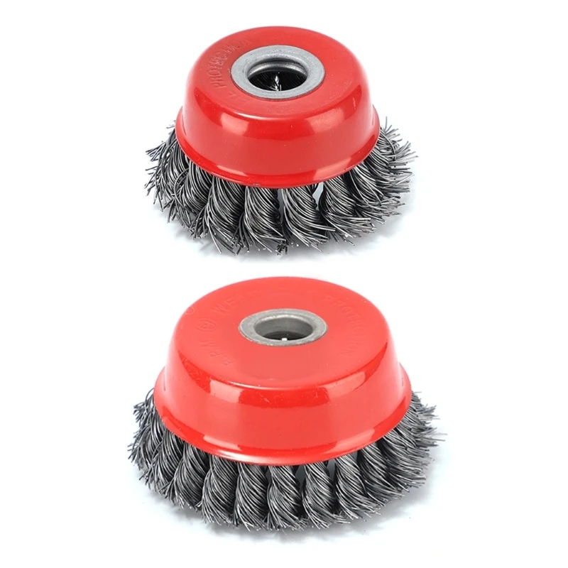 

1pc 3/4Inch Rust Removal Steel Wire Wheel Brush for Surfaces Cleaning and Metal Finishing in Automotive and Home Maintenance