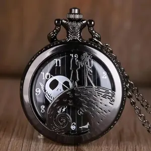 Vintage quartz pocket clock with men and women, fashion lovers, skeleton, quartz pendant watches 10 Main Sales Watch Pocket - №2