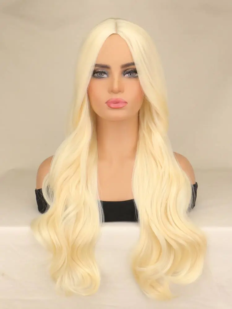 Long Blonde Women Wigs for Girls Cosplay Wig for Blonde Princess Heat Resistant Synthetic Wig for Halloween Cosplay Party