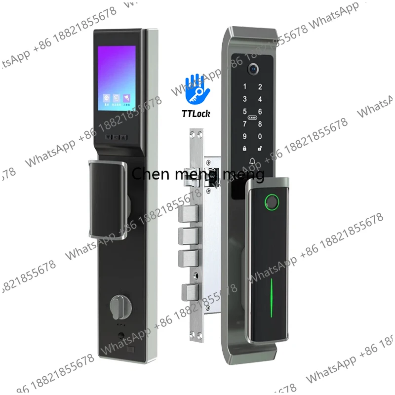 New Bluetooth TTlock App Security Door Camera Lock Video Fingerprint Household Electric Automatic Deadbolt Smart Door Lock