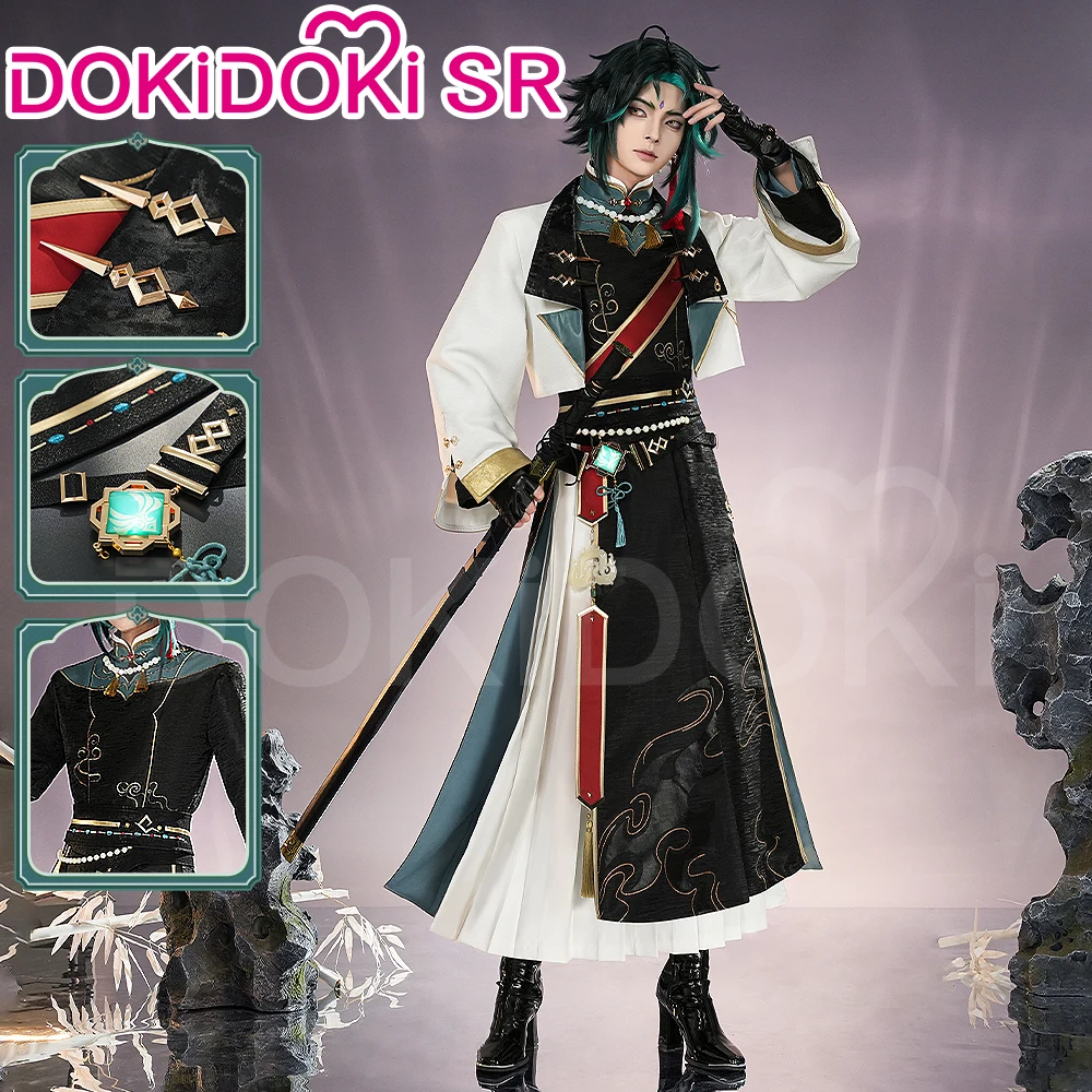 

2025 Xiao Doujin Cosplay Costume Game Genshin Impact Cosplay DokiDoki-SR Xiao Cosplay Men Chinese Style Doujin Costume