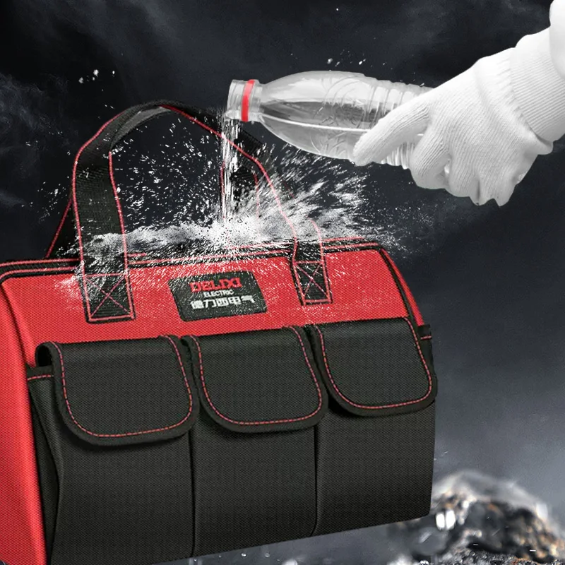 DELIXI ELECTRIC Tool Bag,Multifunctional Waterproof Storage Tool Bag,Suitable for Electricians,Plumber，Car Mechanics,Homeowners