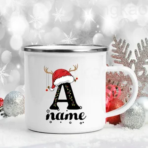 Personalisierte Weihnachtsbecher des Nagellacks, Initiale mit Namen, heißer Kakaobecher, Schokoladengetränk, Weihnachtstassen, Kinder, Freunde, Familie 8 Hauptverkaufsschokoladen -Copinho - №8
