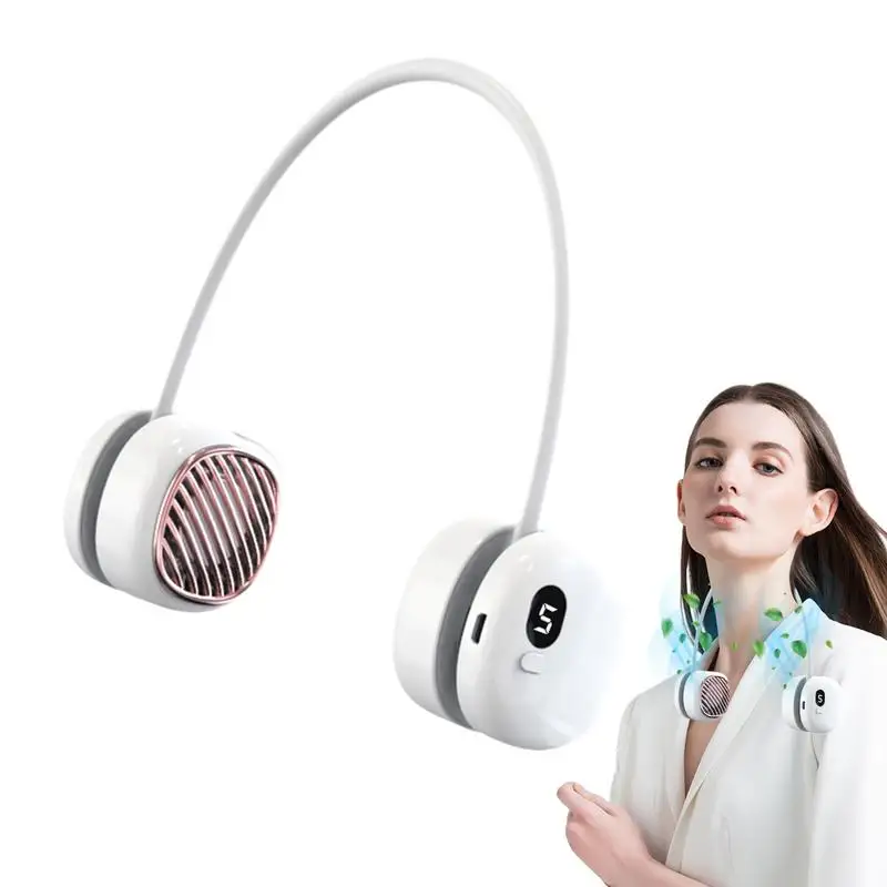 

Personal Fan Neck Portable Portable Mini Bladeless Fan 5 Speeds Personal Hands-Free Fan For Travel Cooling Neck Fan Small For