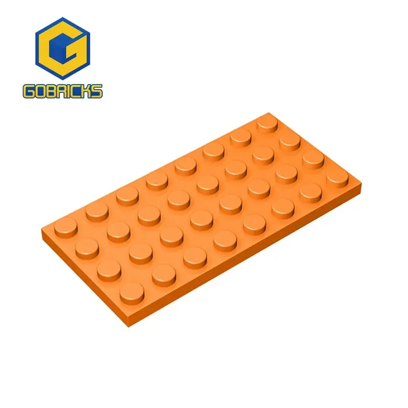 Gobricks, 1 Uds., placa MOC, 4x8 ladrillos compatibles con modelo 3035, piezas de bloques de construcción, rompecabezas para niños, juguetes de cumpleaños