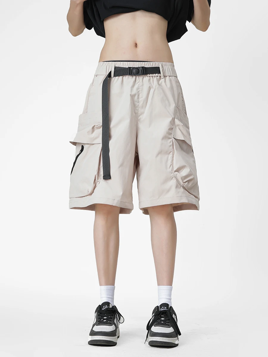 

Мужские повседневные уличные шорты Boyue в рабочем стиле, быстросохнущие, с большими карманами, длиной до колена, молодежные, летние, базовые цвета