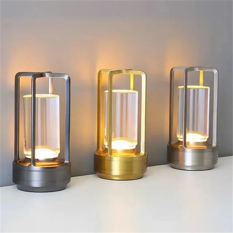 

LED Luxury Crystal Lamp Warm Night Light Desktop Decor Lamp Atmosphere Lighting Modern Simplicity Handheld Light