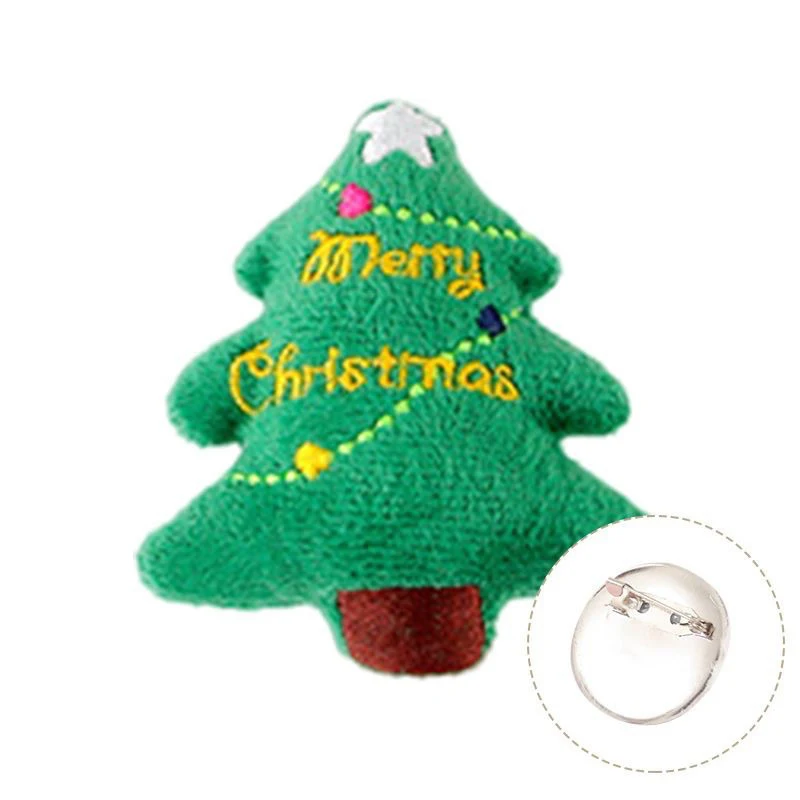 Мультяшная Рождественская елка, снеговик, кукла Лось, плюшевая брошь-цепочка, эмалированная булавка из сплава, сумка для одежды, плюшевая брошь, рождественские подарки
