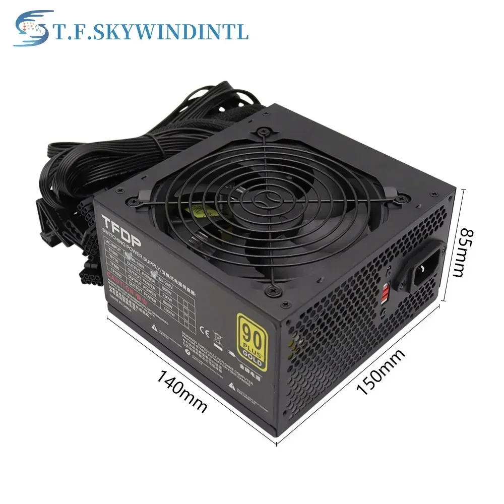 800 واط مصدر الطاقة 80 زائد ATX PSU الذهب التعدين غير وحدة الجهد الكامل 110-220 فولت 20 + 4PIN مصدر الطاقة مناسبة لأجهزة الكمبيوتر المكتبية