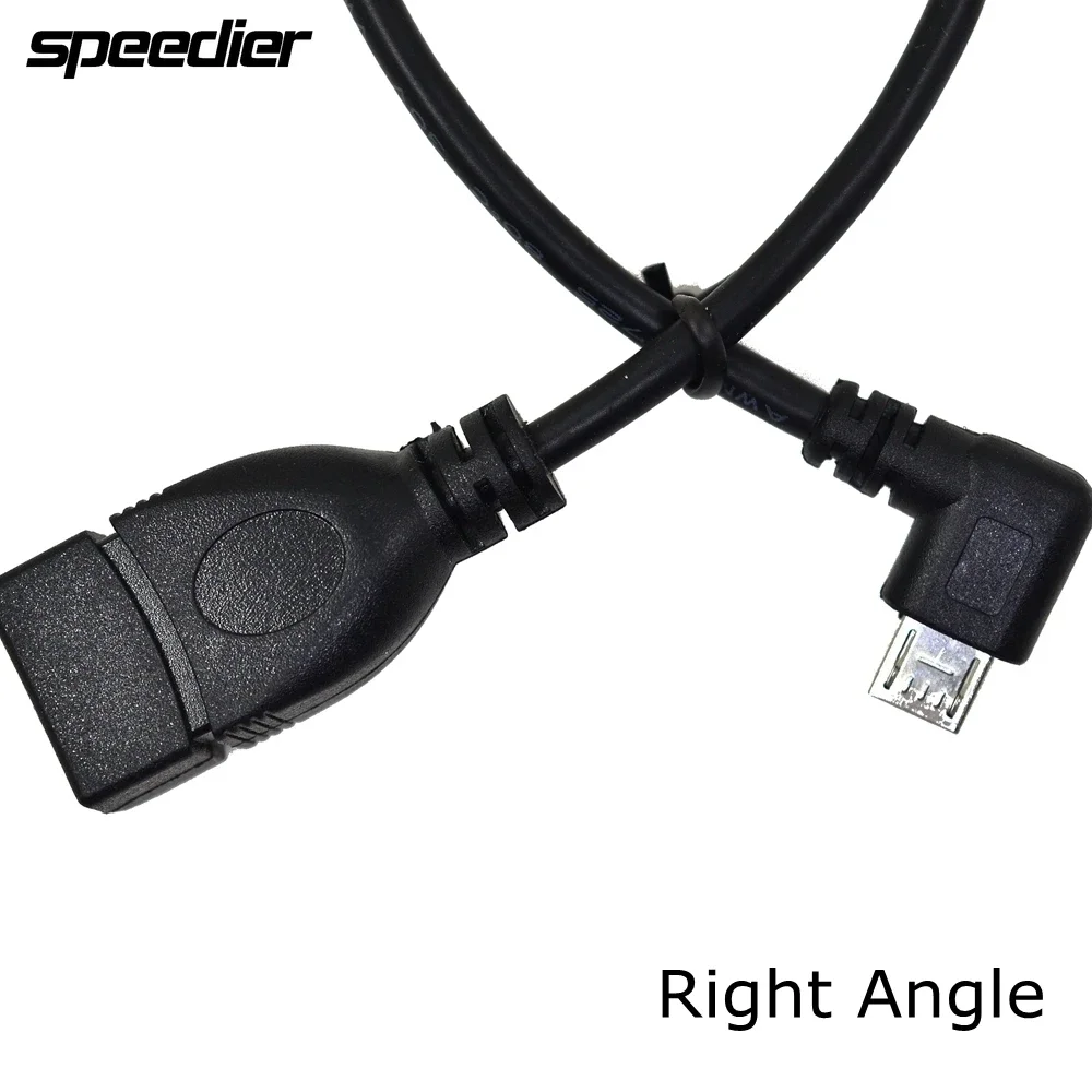 

20CM 90 Degree Right & Left & Up & Down Angled Micro USB 2.0 5Pin Male to USB 2.0 A Female Extension connector Adapter OTG cable