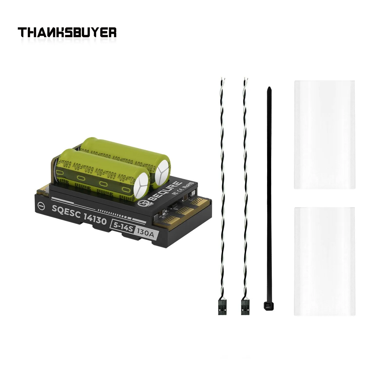SEQURE SQESC14130 AM32 Brushless ESC 130A 5‑14S Lipo Electronic Speed Controller for RC Airplane RC Car Surfboard