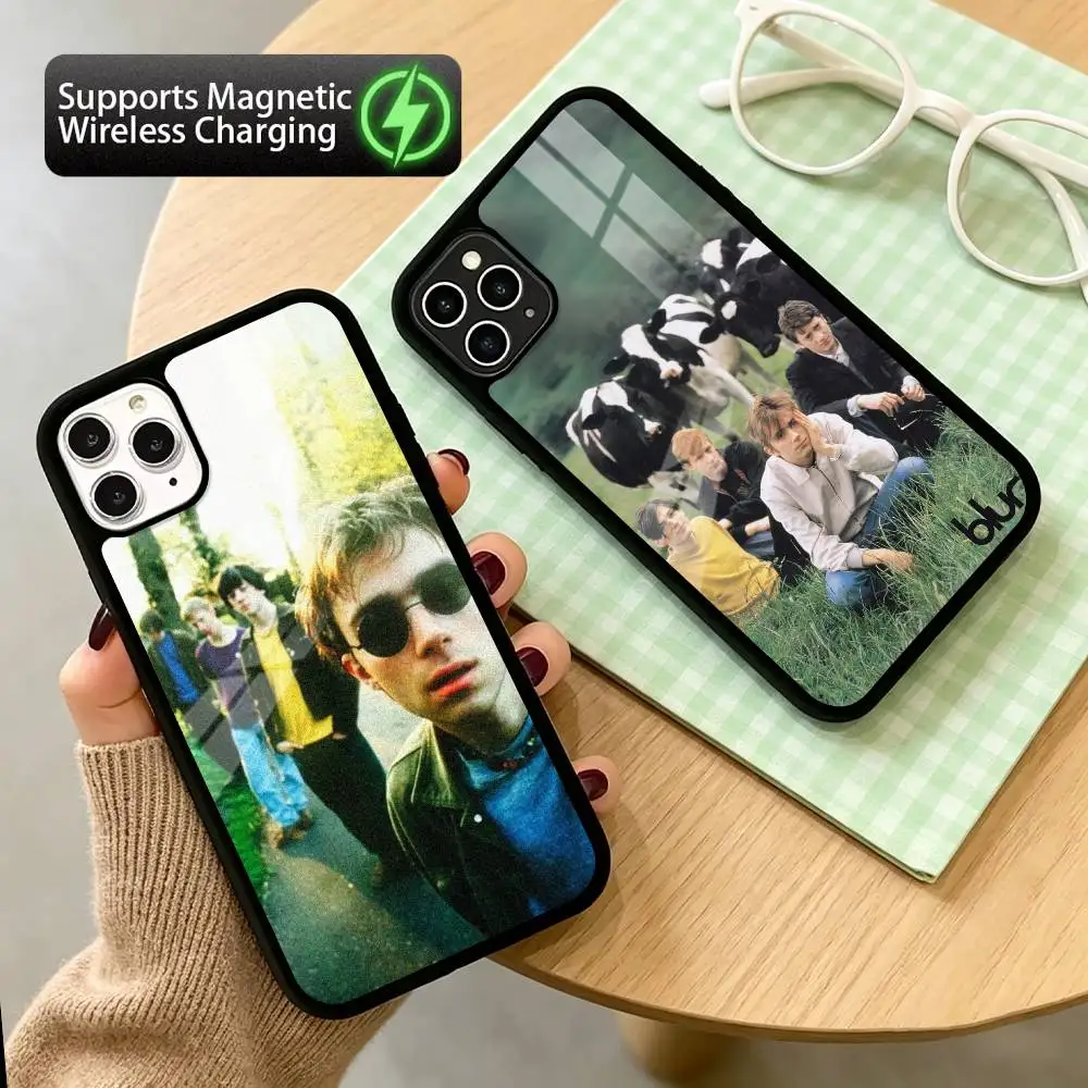 

B-Blur Britpop Band Phone Case For iPhone17,16,15,14,13,12,11 Plus,Pro Compatible with magnetic wireless charging