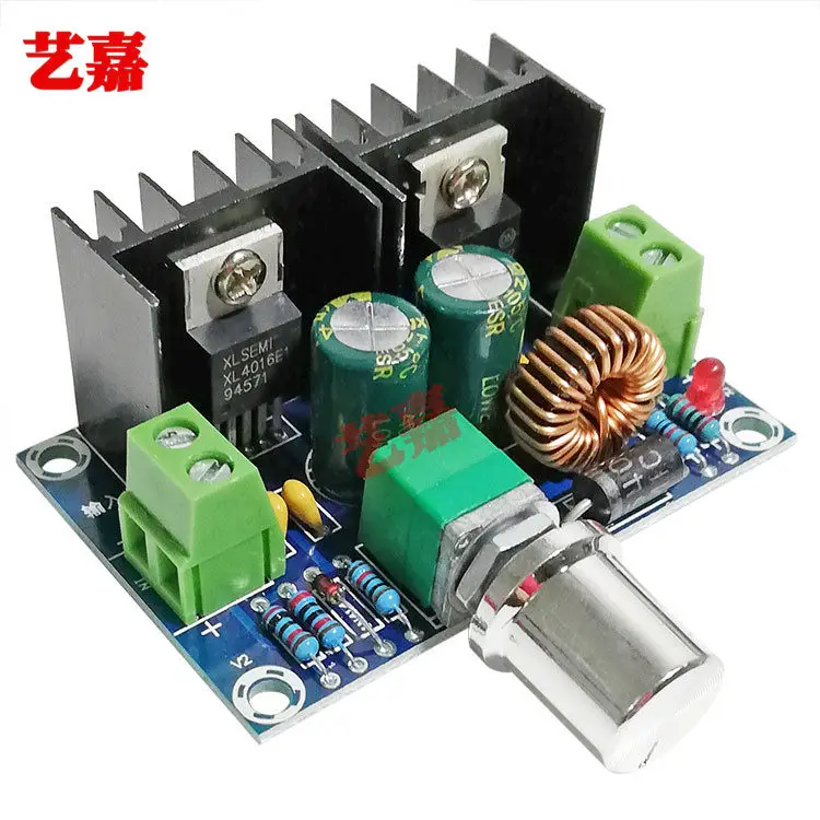 DC-DC step-down power module XL4016E1 high-power adjustable voltage DC voltage regulator board 8A with voltage stabilization