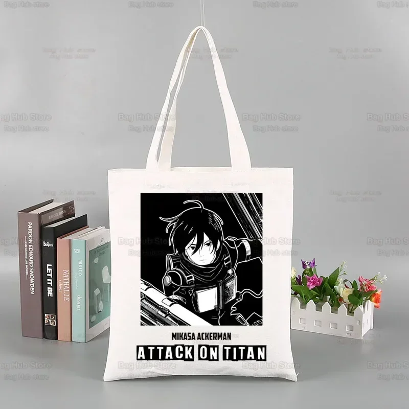 ميكاسا أكرمان حقيبة تسوق حقائب من القماش للمتسوقين حقيبة الجوت حقيبة قابلة للطي أكياس قابلة لإعادة الاستخدام Cabas المتسوق قماش #4