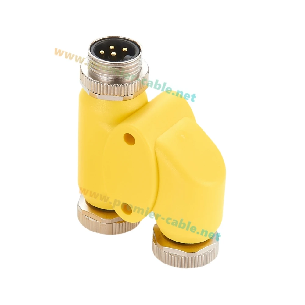 7/8" 4 Poles H Splitter 7/8"-16UN Mini change Male to Female Y H Distributor 3 Way IP67 Industrial Sensor Actuator Connector