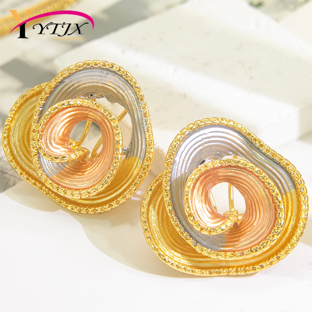YTJX Design Stereo 3D Rose Earrings Y2K Colorful Flower Drop Earring For Women Party Jewelry Accessories 2026 New Wholesale