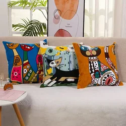 Decorative Pillowcases with Picasso Abstract Paintings, Embroidered Cushions Covers