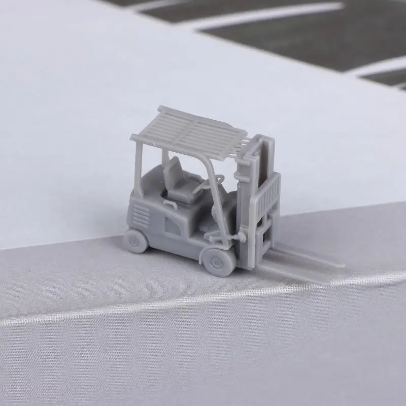 KIT de modelo de carretillas elevadoras y carretillas elevatorias a escala 1/144, vehículo de construcción realista, juguete, Mini modelo de carretilla elevadora de coche de ingeniería