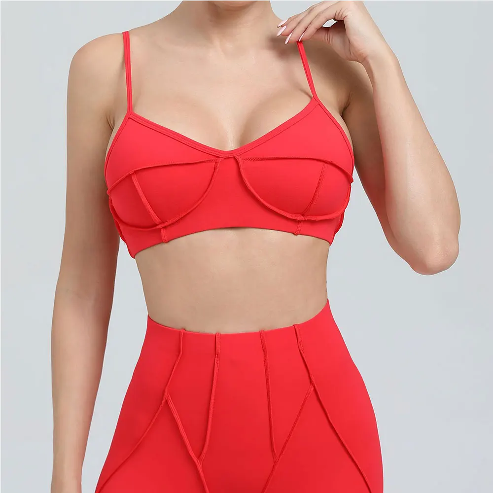 

Sports Bra Anti-Sweat Fitness Top Women Yoga Bra Shockproof Crop Top Push Up High Strength Sport Bra Breathable Gym Workout Top