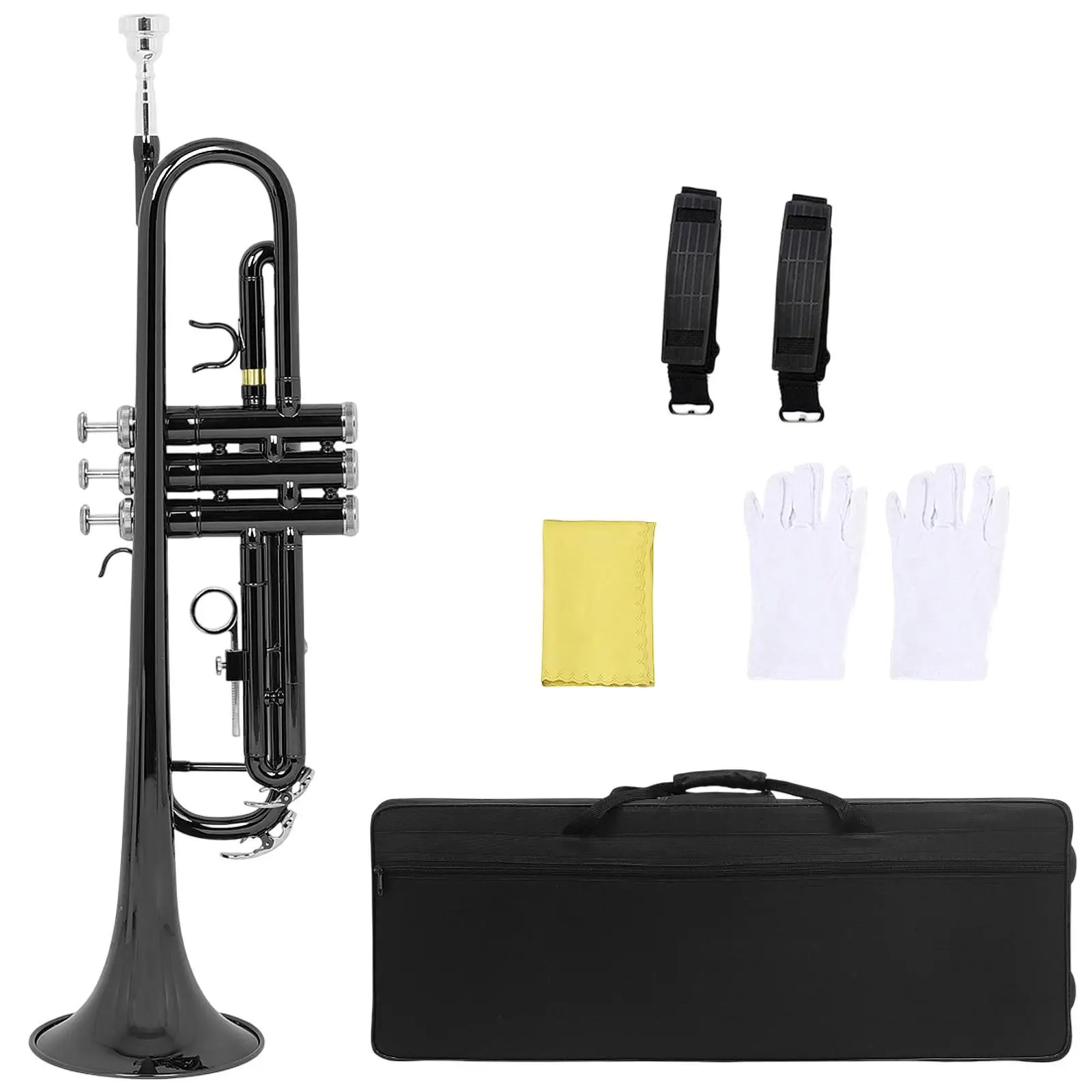 

Standard BB Brass Trumpet B Flat Student Trumpet for Orchestra Kids Beginner