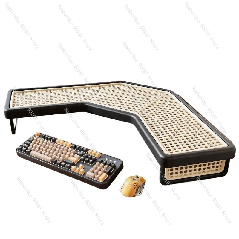 support-d'ecran-d'ordinateur-de-bureau-d'angle-support-d'ecran-d'ordinateur-portable-etagere-de-rangement-gain-de-place-organisateur-de-bureau-support-de-rangement-superpose-pour-clavier