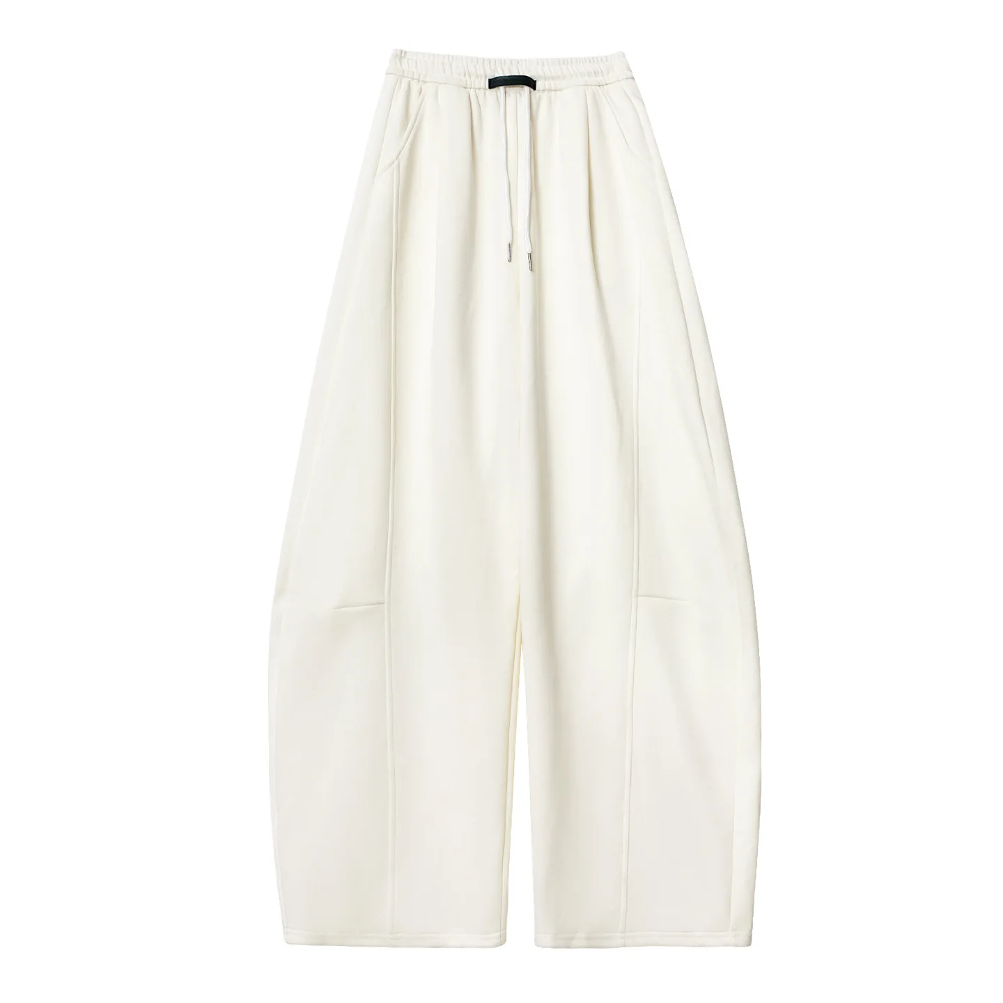 Gray sweatpants women's 2025 new autumn loose straight casual sweatpants small narrow scimitar wide-leg pants