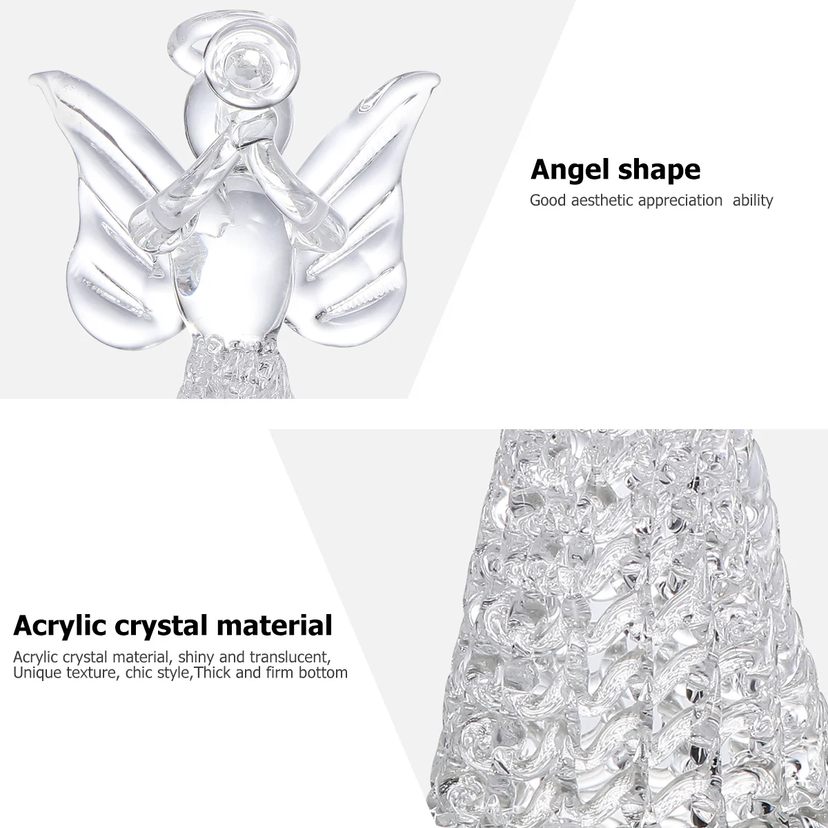 1 قطعة النحت الزجاجي الفاخر كريستال واضح بايبر الملاك الشمعدان مقهى مطعم ديكور التصنيع بالتفصيل