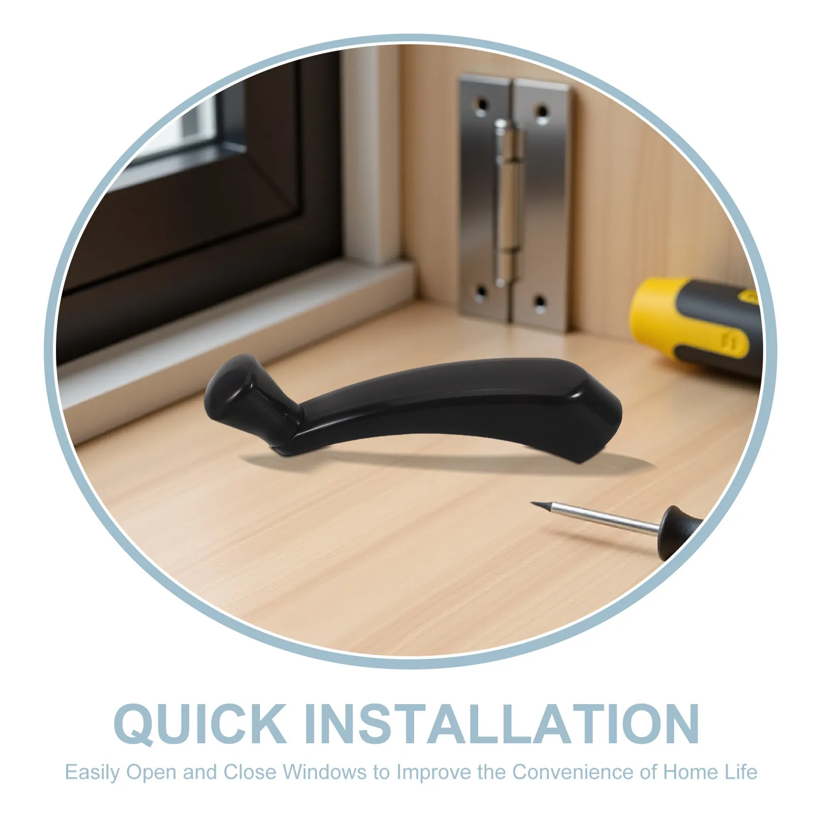 Window Crank Handle Metal Spline Socket Replacement for Casement Windows and Doors Smooth Manual Operation