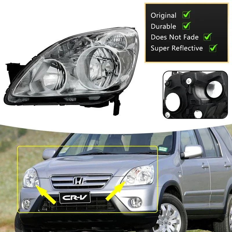 Dla Honda CR-V CRV 2 RD 2005 2006 przedni Halogen samochodu montaż reflektorów zderzak lampa reflektorowa jasne częścią zamienną obiektywu