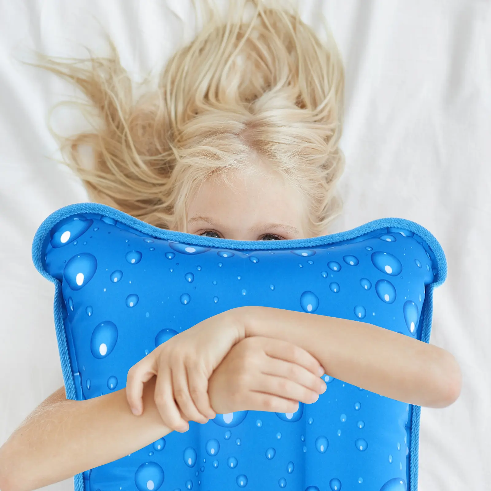 Inflatable Water Pillow Cooling Summer Outdoor Camping Travel Portable Water Fillable Sleep Pillow Self Inflating Pillow, view 4