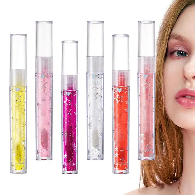 6 stks/set Hydraterende Lipgloss Hydraterende Getinte Lipolie Kit Diep Hydraterende Effect Gekleurde Lipgloss Lipolie GlossLip Voller