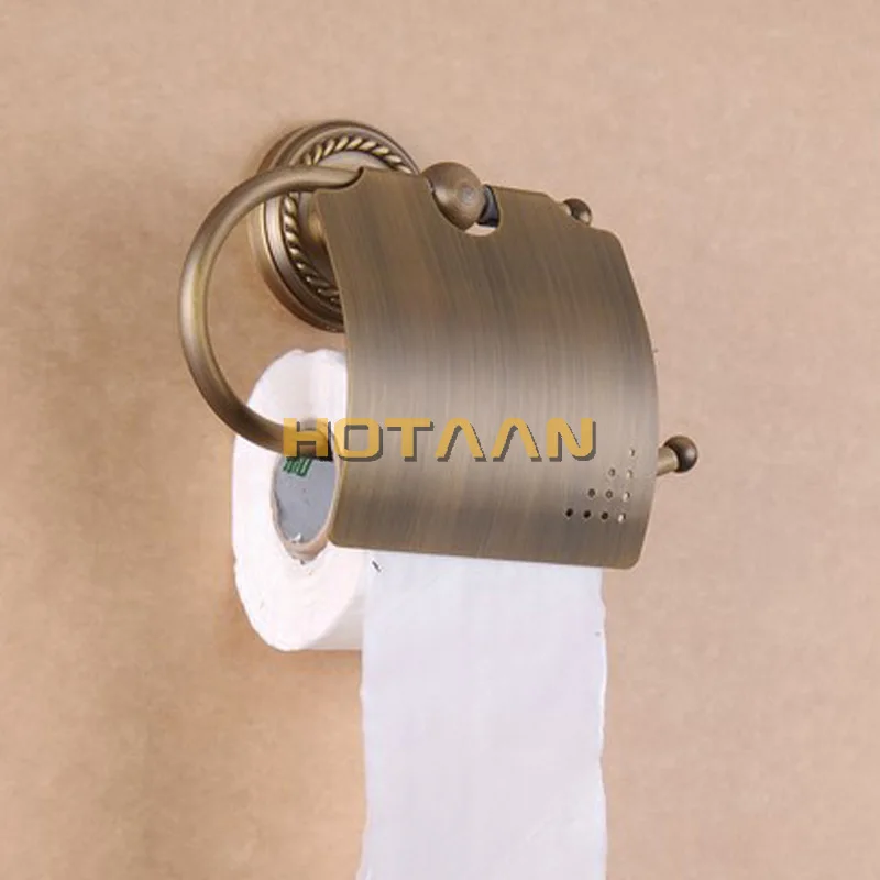 ., soporte de papel higiénico de latón macizo con acabado de latón antiguo, accesorios de baño, soporte de papel higiénico YT-12292