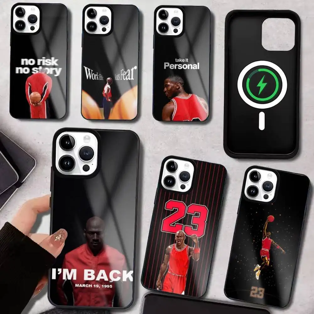 

B-Basketball J-Jor-dan 23 Phone Case For iPhone17,16,15,14,13,12,11 Plus,Pro Max For Magsafe Wireless Charging
