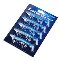 Goture Luna 5pcs/lot Fishing Lure Swimbait Jig Head Rubber Tail Soft Lure Searchbait 18g 21g 28g Silicone Bait Fishing Tackle