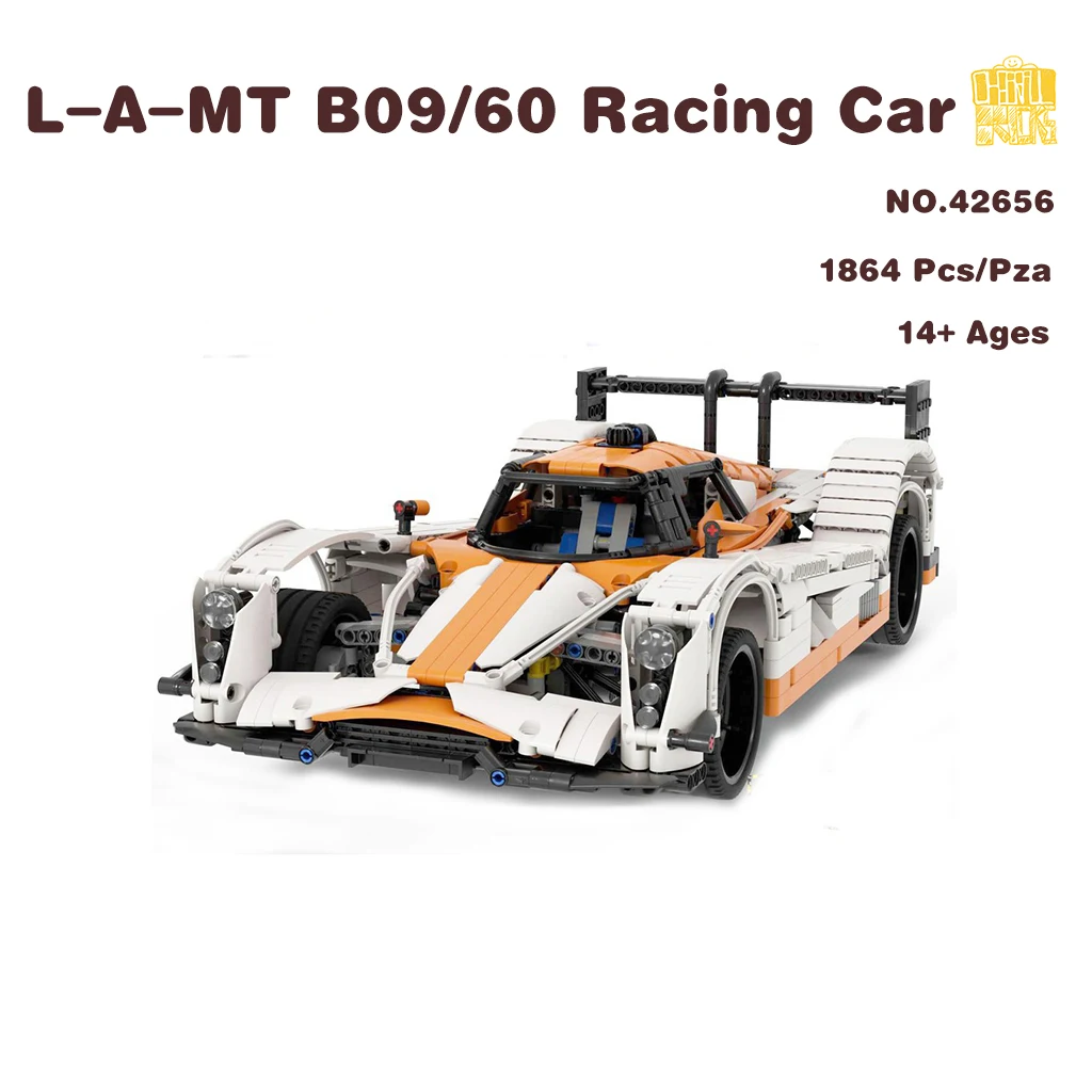 

MOC-42656 L-A-MT B09-60 Racing Car Model With PDF Drawings Building Blocks Bricks Kids DIY Toys Birthday Christmas Gifts