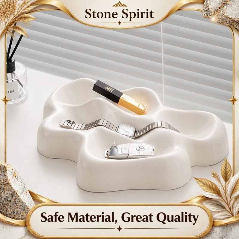 Glacier Resin Tray, Irregular Shape Desktop Organizer for Jewelry Perfume Makeup, Nordic Style Storage Tray, Home Decor Gift