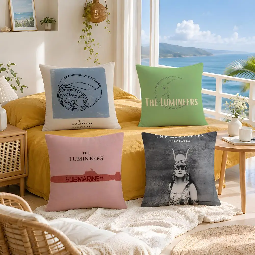 Band The Lumineers Cushion Cover Throw Pillow Short Plush Fresh Natural Cushion for Living Room Sofa Ornament Present Gift