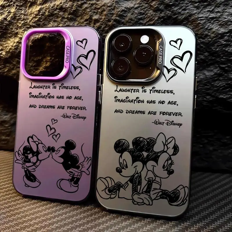 Disney Mickey Mouse Cute Phone Case for iPhone 11 Pro Max 14 Pro 13 12 Pro XS Max XR X 15 Plus 11 Pro Shockproof Soft Cover