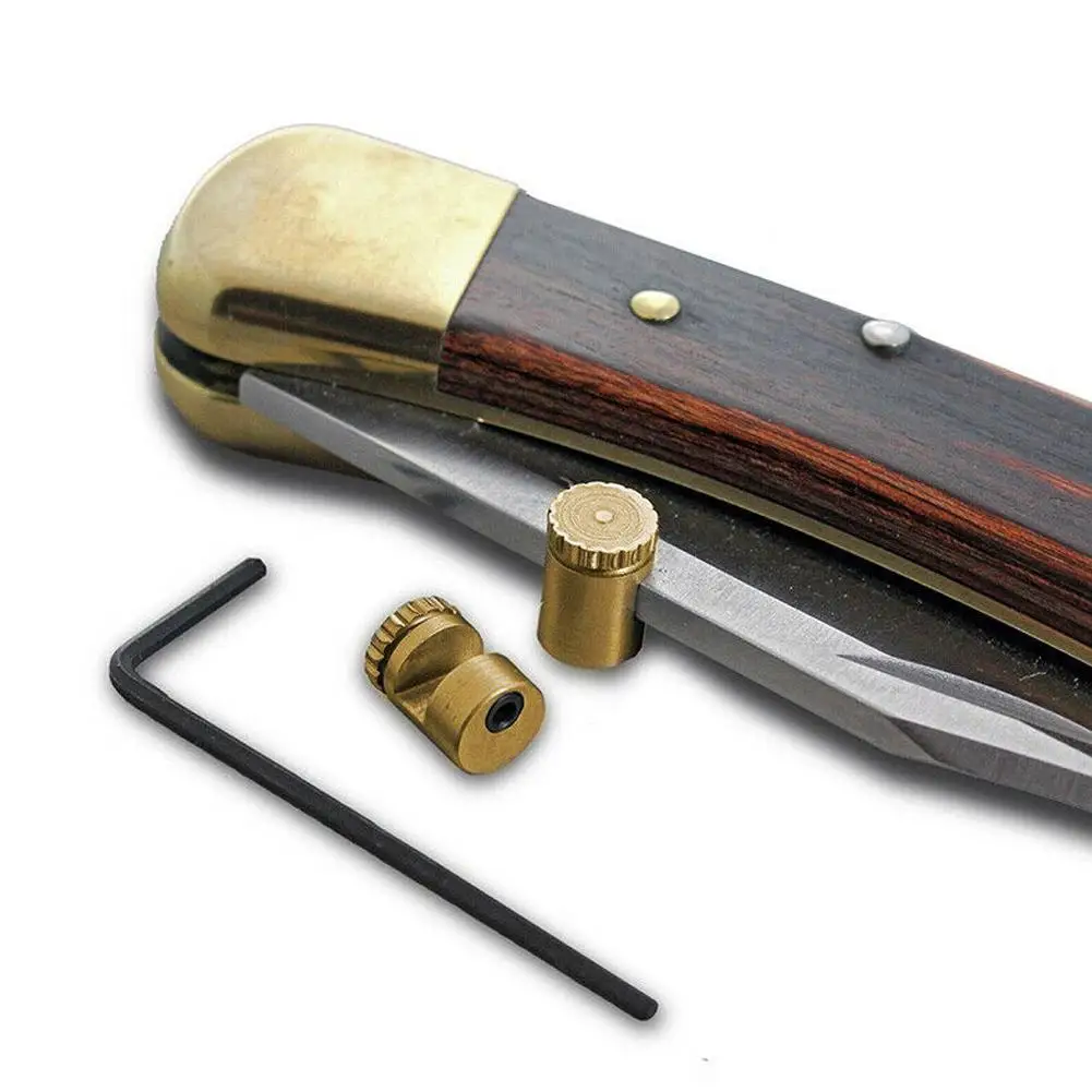 Imagem -02 - Cnc Push Knife Button para Buck 110 Folding Pocket Knife Thumb Stud Allen Wrench Pusher Nail Knife Ferramentas Acessórios 1set