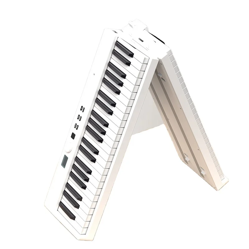 

Hot Selling 88 Keys Foldable Portable Dual Speaker Standard Keys with Bluetooth Lithium Battery Electronic Piano for Beginners